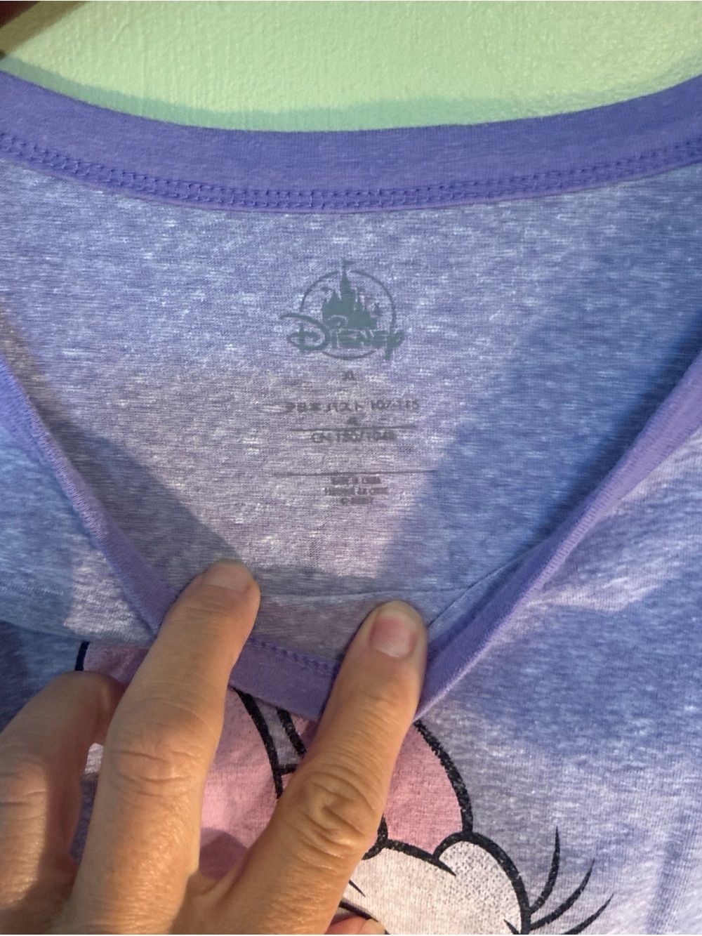 Disney womens Daisy Duck Short Sleeve Tee - Lavender & Pink Sz XL - Picture 4 of 11
